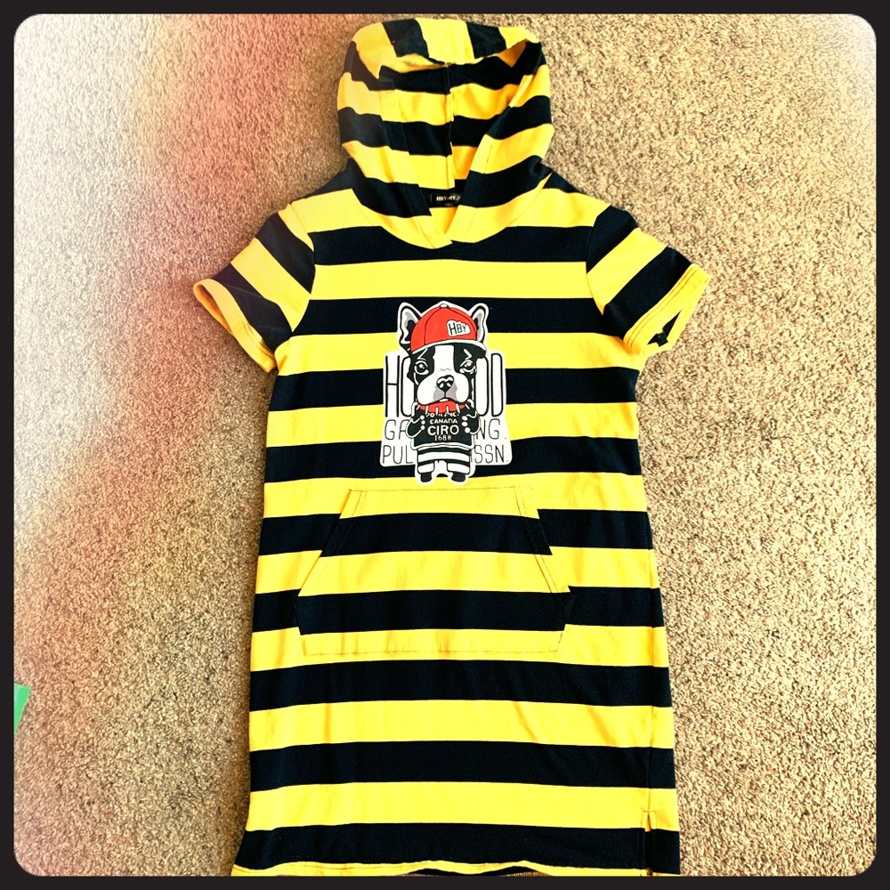 Bee pattern long dress - Nice printed cartoon